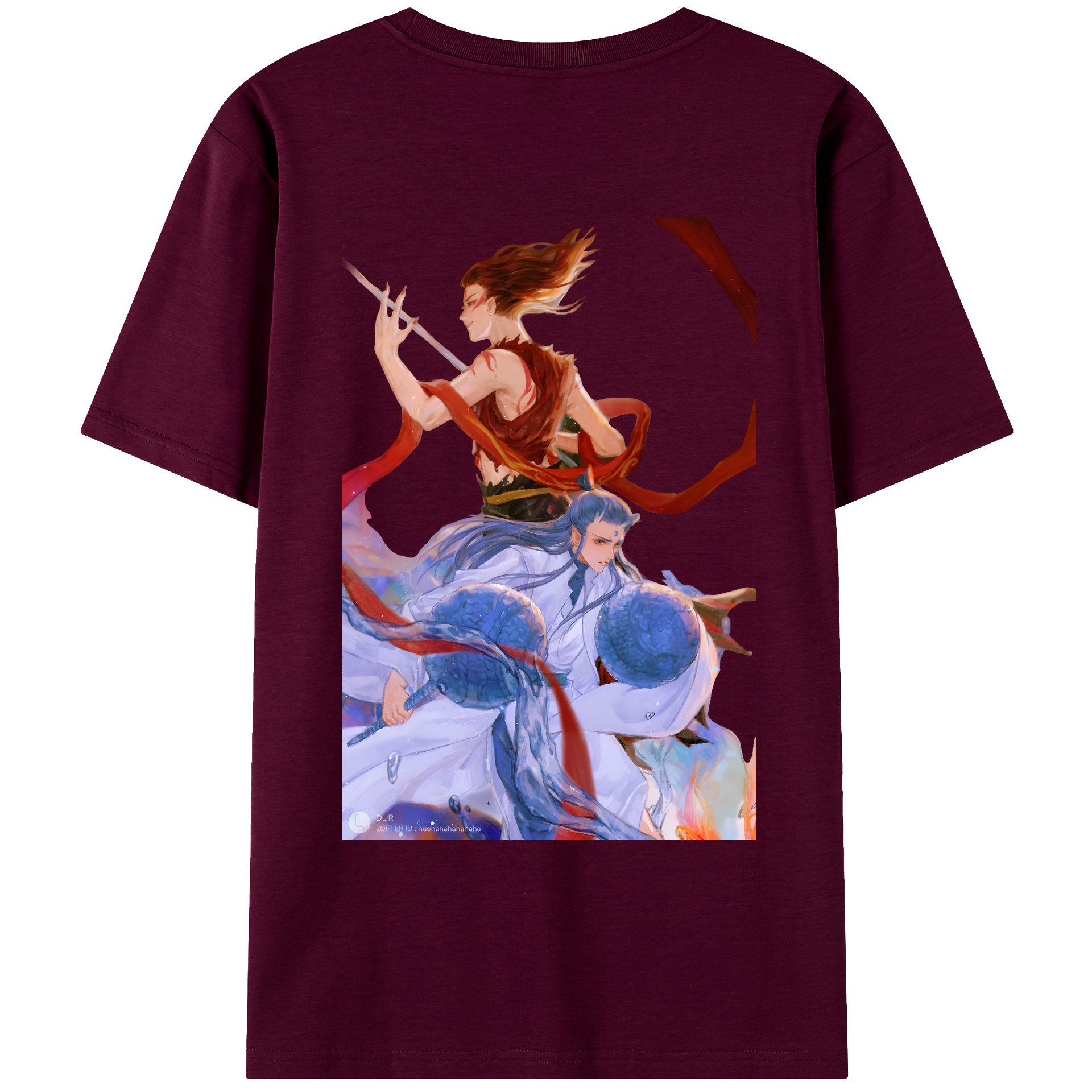 （画像用） Ne Zha 2 ナタ 魔童の大暴れ レディース半袖Tシャツ(バックプリント)